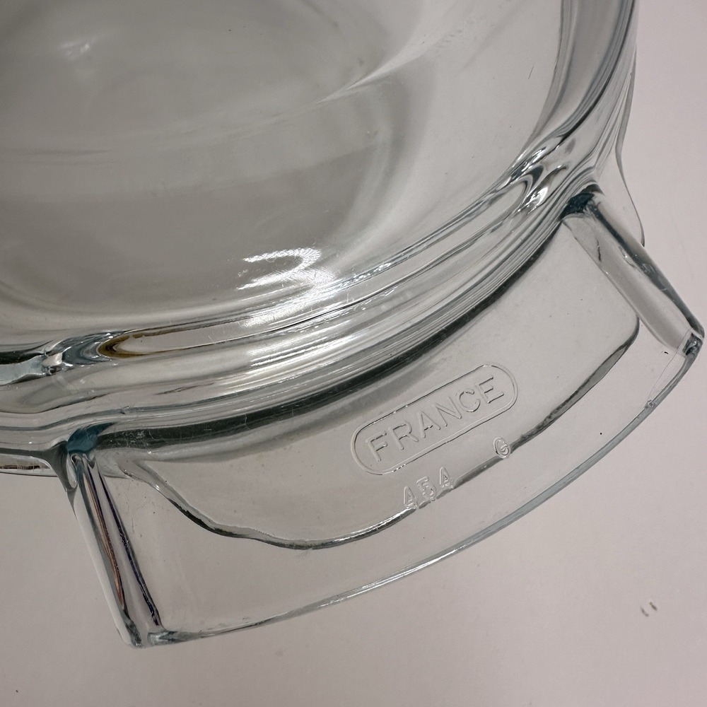VTG PYREX DE CORNING Clear Glass Round Baking Dish‎ Bowl Set W/ Lids France - Picture 3 of 5